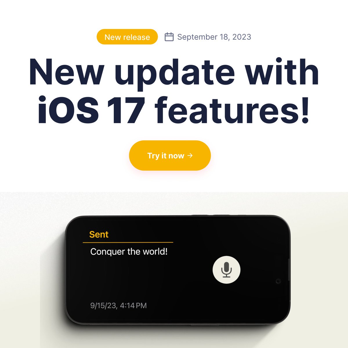 Email Me App iOS 17 update featuring StandBy mode support Spotlight widgets and improved note-taking capabilities