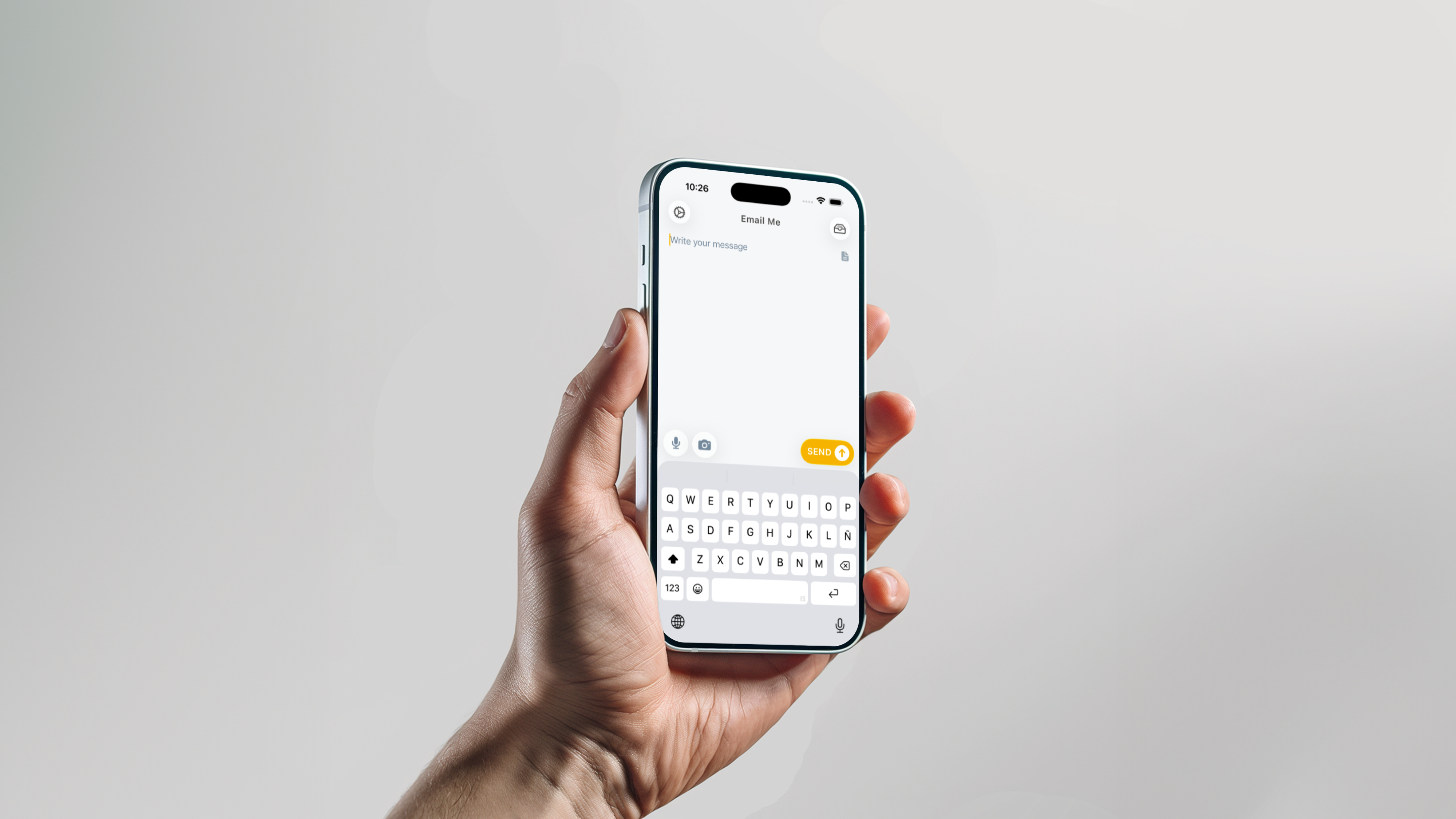 Email Me bereit für eine neue Notiz auf dem iPhone